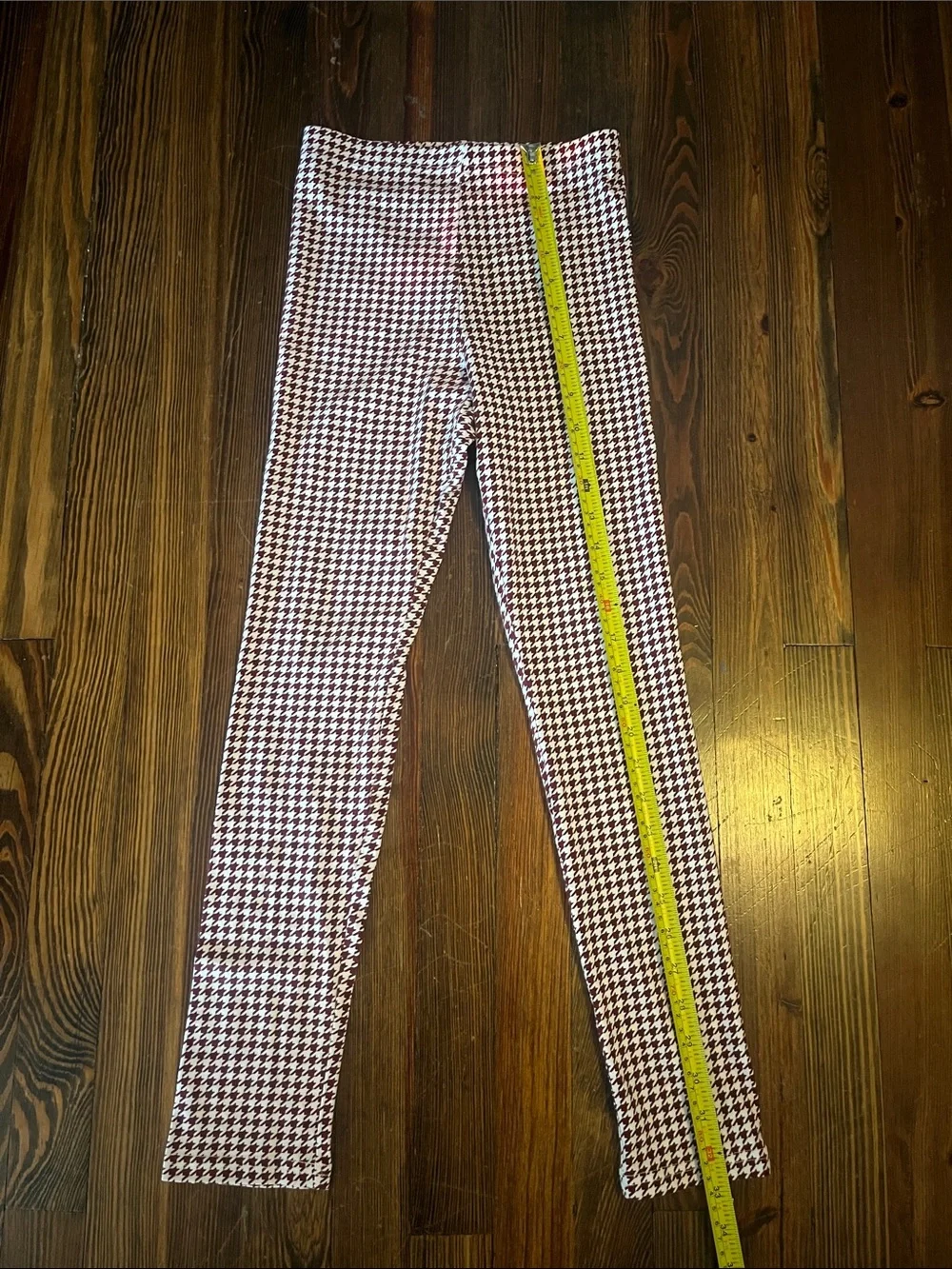 Old Navy Wine Houndstooth Kids Leggings